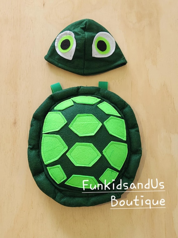Costume de tortue de mer pour bébé avec combinaison à capuche, mitaines, couvre-chaussures et coquillage pour Halloween et jeux vidéo 0/3 mois Costume de tortue de mer pour bébé avec combinaison à capuche, mitaines, couvre-chaussures et coquillage pour Halloween et jeux vidéo 0/3 mois