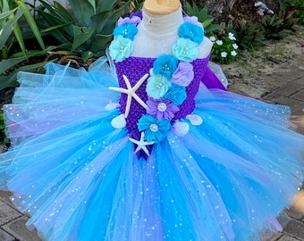Under the Sea Embroidered Blue Birthday Dress main image 0