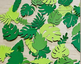Tropical Leaf Confetti: Jungle Party Decorations