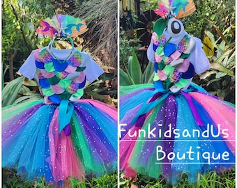 Rainbow fish Costume Rainbow fish outfit  Complete set rainbow fish costume - Rainbow mermaid Costume