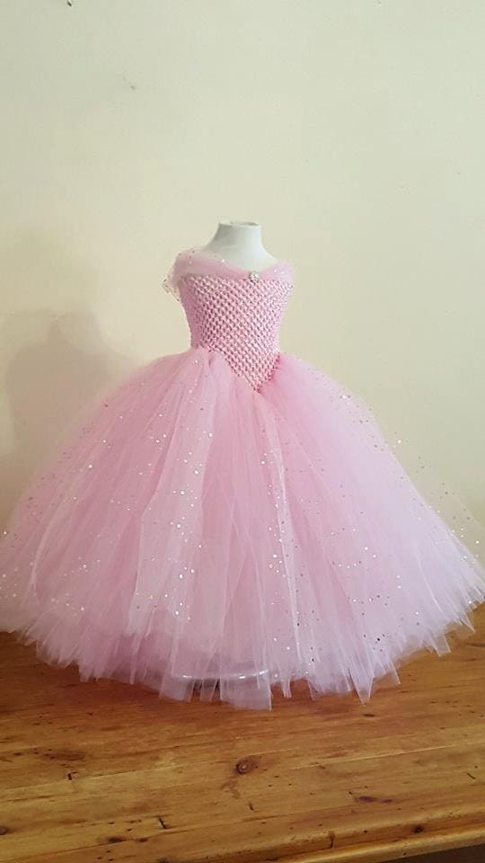 Pink Gown Tutu Dress princess Dress Stunning Pink Glittery - Etsy