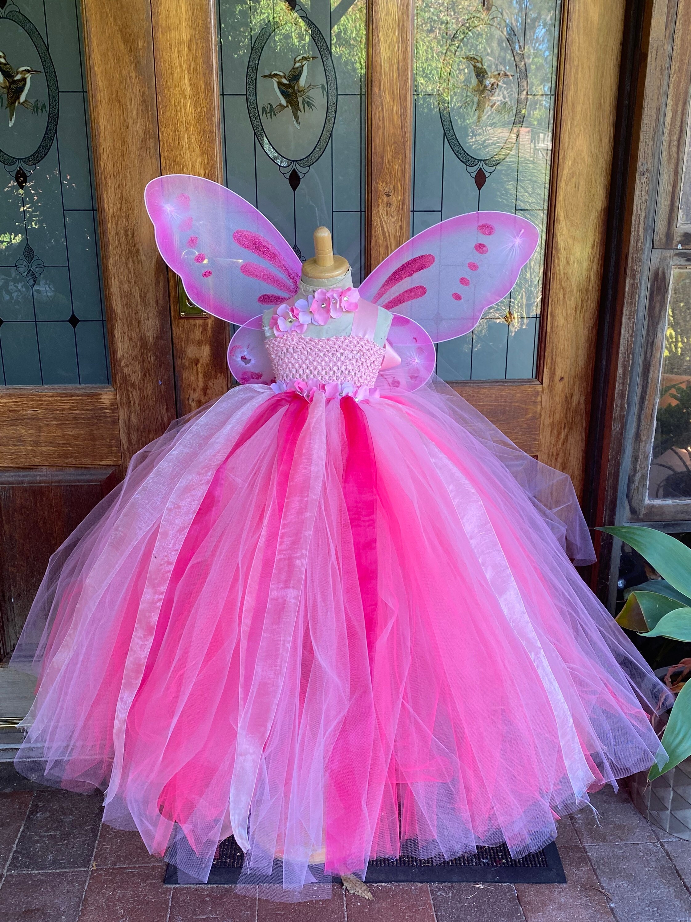 green emerald velvet dress Custom "Kissing Butterflies", Dancing with Fairies Dress  Bnxtkids