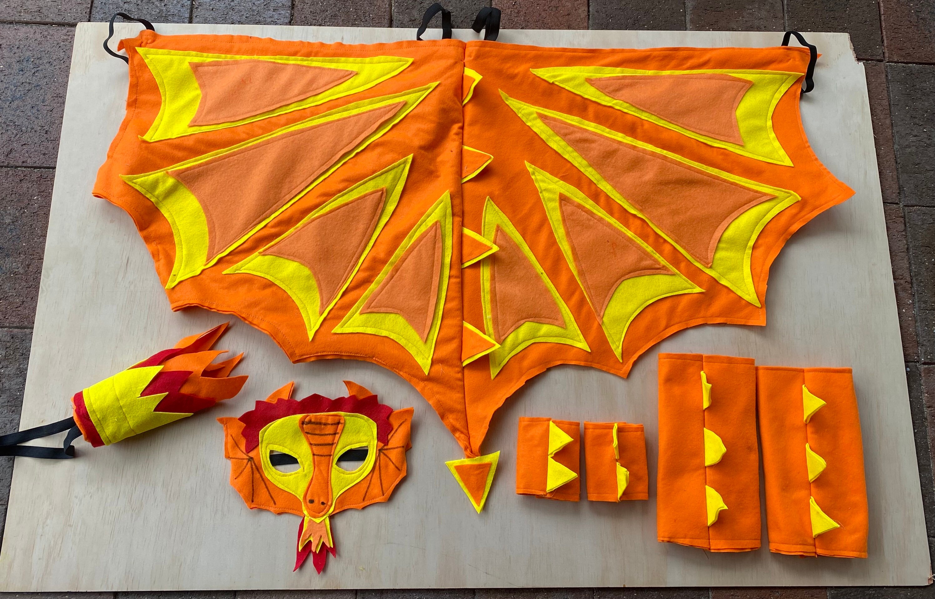 Felt Dragon Costume Set: Handmade Wings & Mask - Etsy
