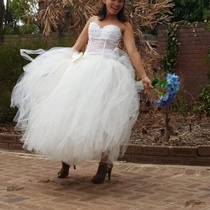 Adult Tutu, Bridesmaid Adult Tutu, Ivory  Wedding Tutu Full Length - Choose  your own color