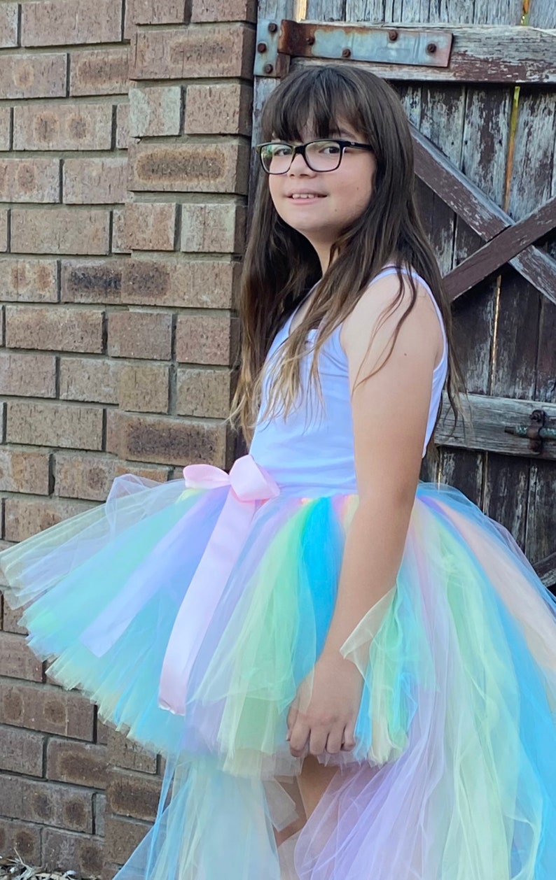 photography High Low Tutu skirt-Pastel Skirt flower girl outfit Pastel High low tutu for Infants