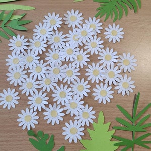 Daisy confetti -  Daisy flower  confetti - party confetti - confetti, birthday decor , table decoration