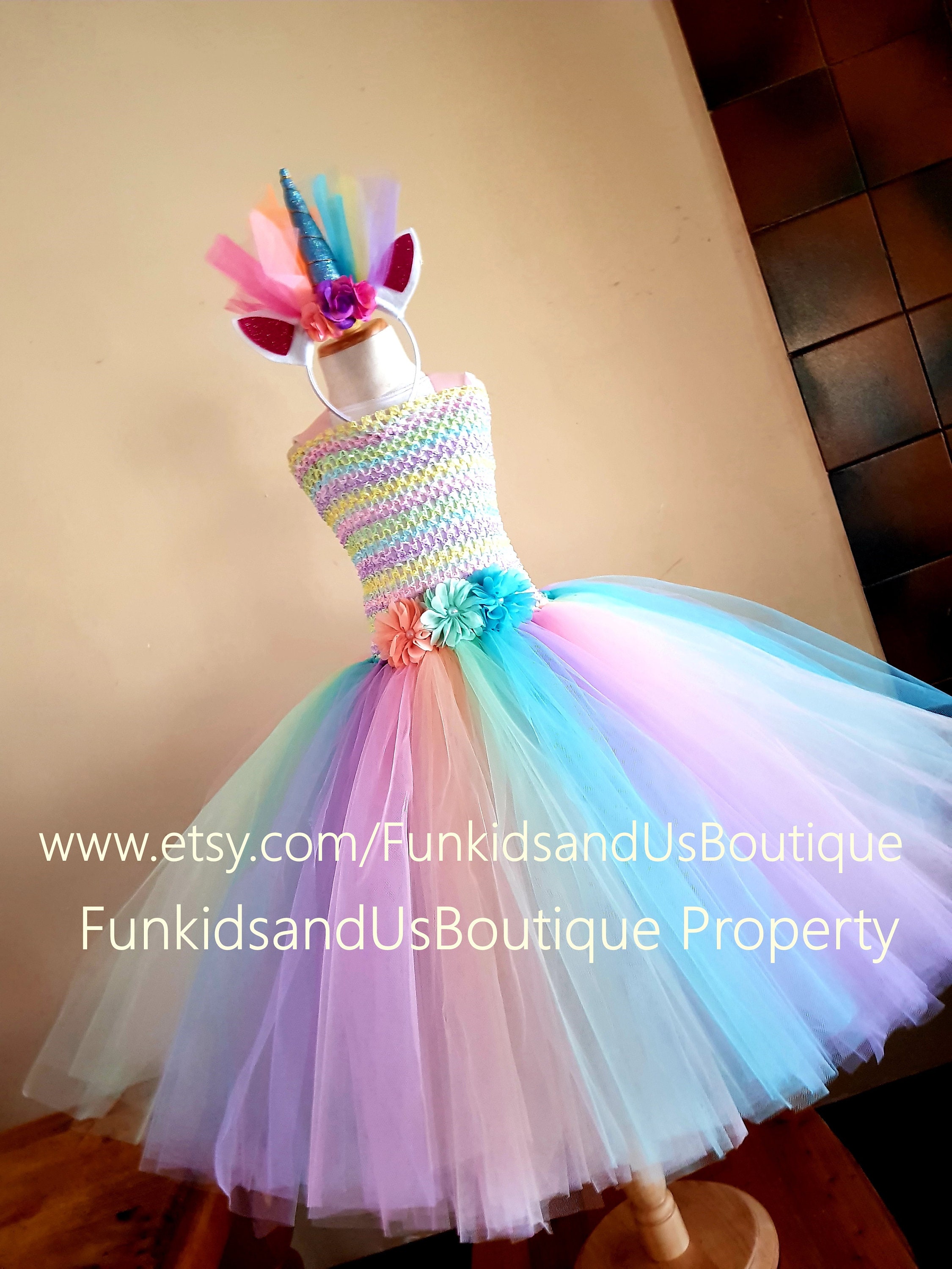 Pastel unicorn shop tutu dress