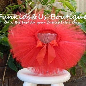 Red Baby Tutu Set Newborn Tutu and Headband Red Girl Tutu Valentine Girl's Tutu image 5