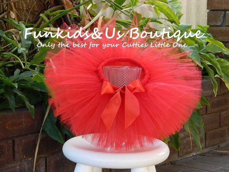 Red Baby Tutu Set Newborn Tutu and Headband Red Girl Tutu Valentine Girl's Tutu image 5