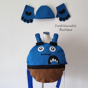 Blue monsters plush character inspired costume - monsters Kids outfit - Squishy Monster Cosplay for Boy Girl- Blue monster halloween costume