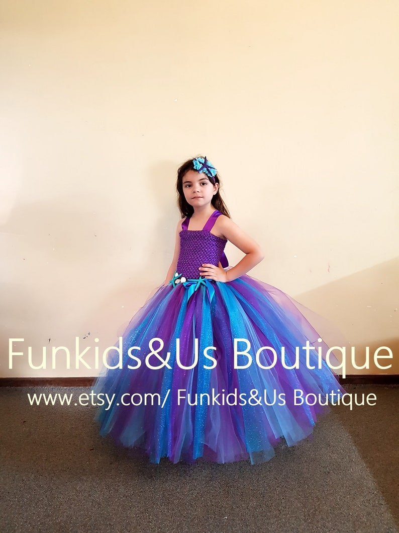 Baby Girl Mermaid Party Dress Flower Girl Dress Birthday Ball Gown