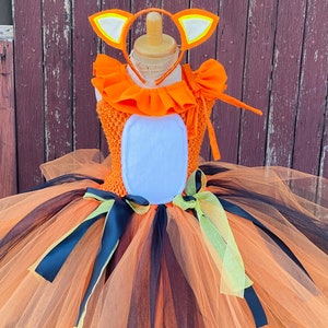 Cat tutu dress- Orange Cat tutu dress - Cat costume - Cat Tutu - halloween Costume - girl Animal Costume - knee length tutu - Orange tutu