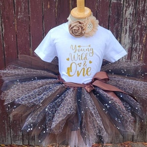 Wild  One safari Tutu Set - Wild One - Wild shirt, tutu skirt and headband Wild  Birthday Outfit - Wild 1,2,3,4,5