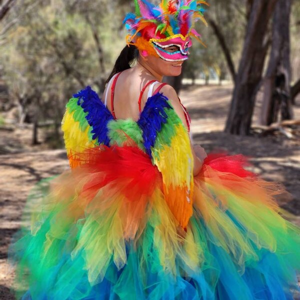 Adult Women's Rainbow Tutu Cami Costume main image 0