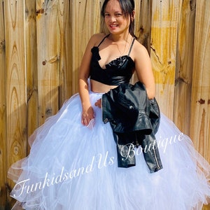 White Tulle Adult Tutu Bridal Shower Skirt Adult Tutu Adult Engagement Skirt photo prop TUlle Skirt Choose Colour image 2