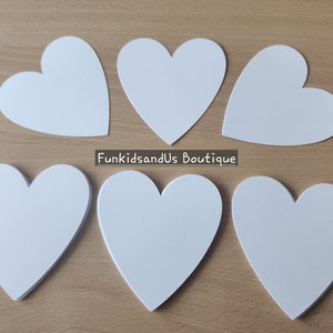 Cardstock de coração - 3,5 polegadas Heart Love Note Cardstock - formato de coração 20x - Escolha o estilo de cor ou misture