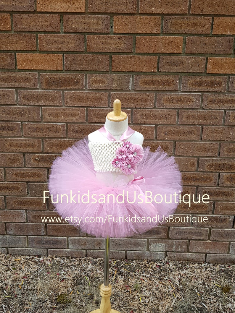 Dusty Rose smash cake photo prop Dusty Rose Pink Baby girl outfit First Birthday Tutu Dusty Rose Tutu
