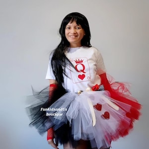 Queen of heart tutu skirt- Alice in Wonderland Queen of Heart -  Wonderland-Themed Event outfit- Women cosplay outfit
