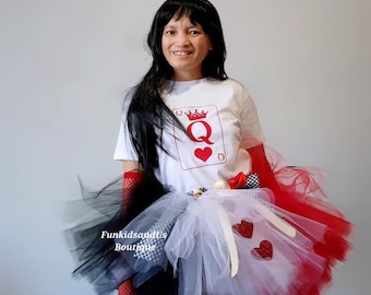 Queen of Hearts Tutu Costume: Wonderland Cosplay Outfit