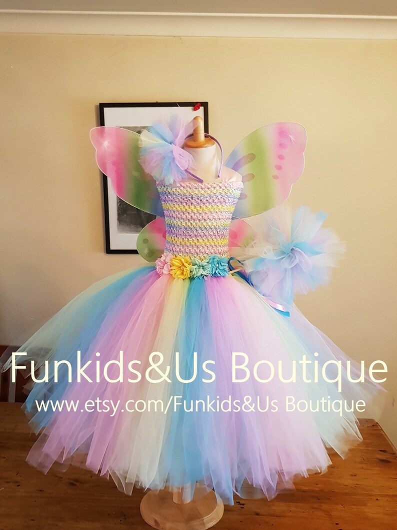 Pastel Fairy Tutu Dress Pastel Rainbow Tutu Dress Birthday Etsy