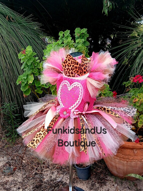 Vestito Tutu Wild One: Vestito da Compleanno Safari Girl, Rosa