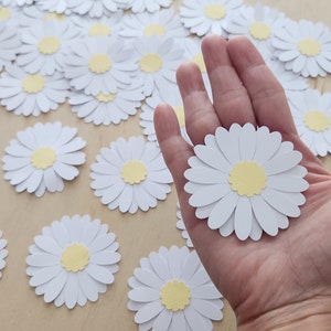 Daisy flower  double layered  -  Daisy flower die cut - 2.30 inches daisy paper - daisy party decor/ scrapbooking /invitation decor 20pcs