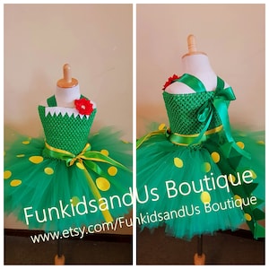 Dinasour  inspired Tutu Dress- Green Dinasaur  Costume -  Dance Costume - - Girl School play Costume Tea lenght