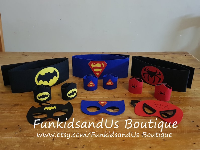 Superhero Wristbands Super hero costume party wrist band