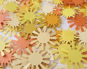 100 pcs Sunshine confetti - sun confetti- sunshine confetti tabledecor -Sunshine Birthdayparty favor