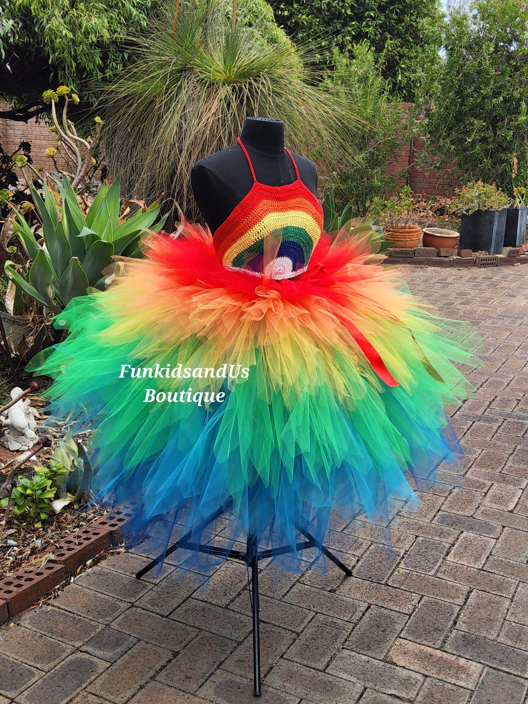 Falda tutú de tul arcoíris: Celebración de explosión de color en