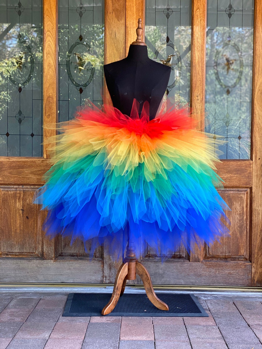 Adult Rainbow Tutu Skirt Adult Birds Macaw Tutu Skirt Adult Layered