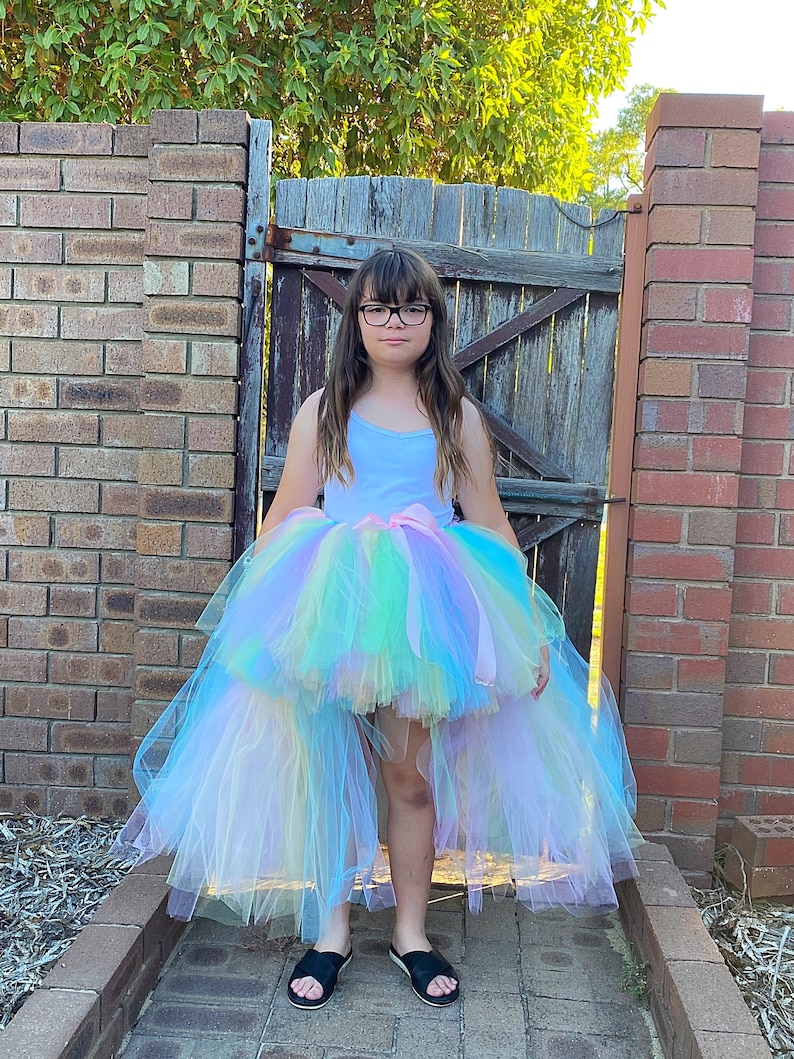photography High Low Tutu skirt-Pastel Skirt flower girl outfit Pastel High low tutu for Infants