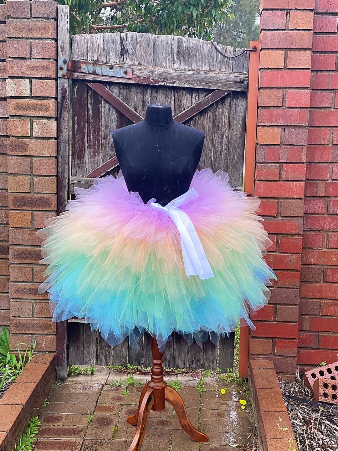 Falda De Tul Colores Pastel Falda Tutú Arcoíris Pastel Para