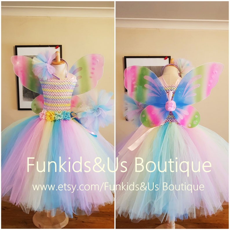 Pastel Fairy Tutu Dress Pastel Rainbow Tutu Dress Birthday Etsy Australia