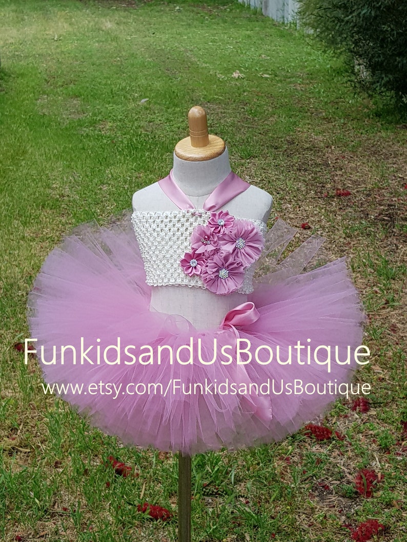 Dusty Rose smash cake photo prop Dusty Rose Pink Baby girl outfit First Birthday Tutu Dusty Rose Tutu