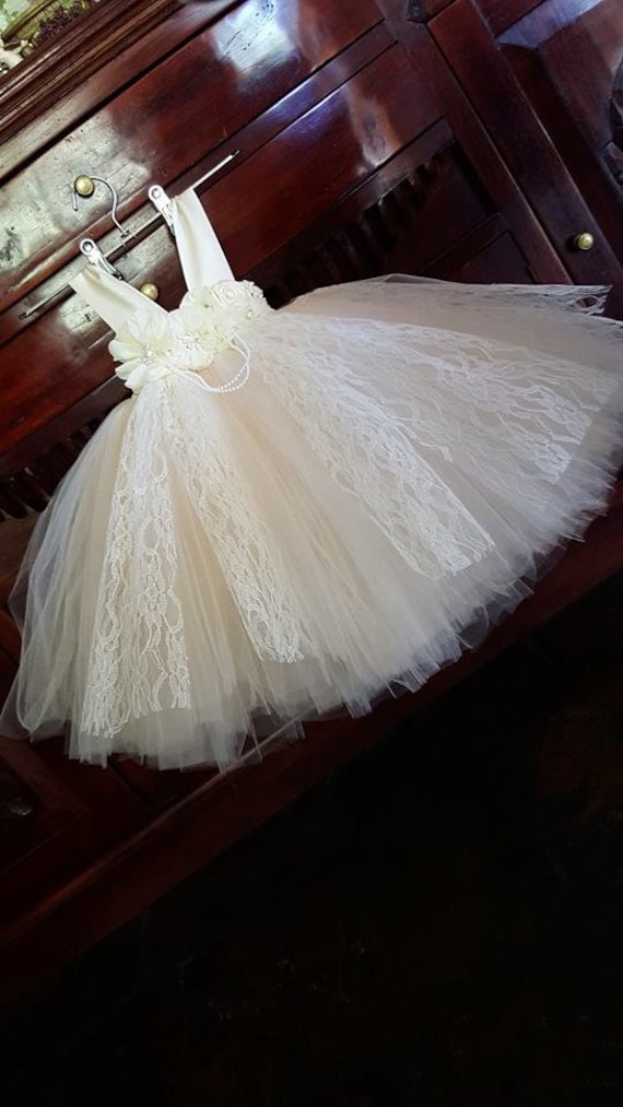 Ivory Full Length Flower Girl Dresses 7