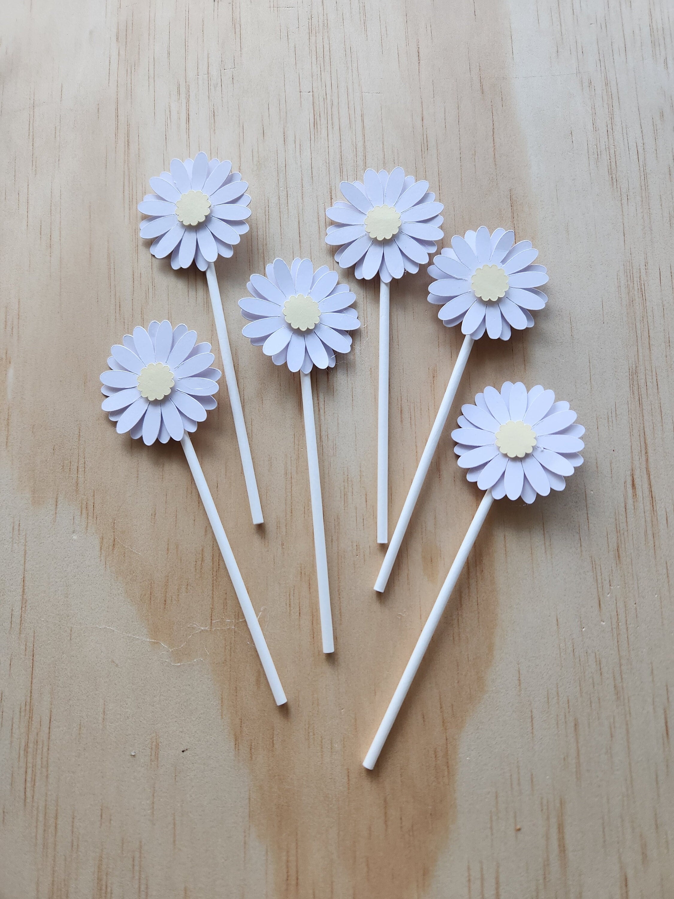 Bouquet de marguerites en papier, décoration de table de mariage, anniversaire en papier, fleurs pour centre de table, lot de 6 - France