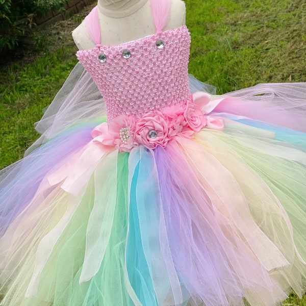 Pastel Smash Cake tutu Dress - Pastel Birthday Tutu -  Pastel Dance Tutu dress - baby tutu