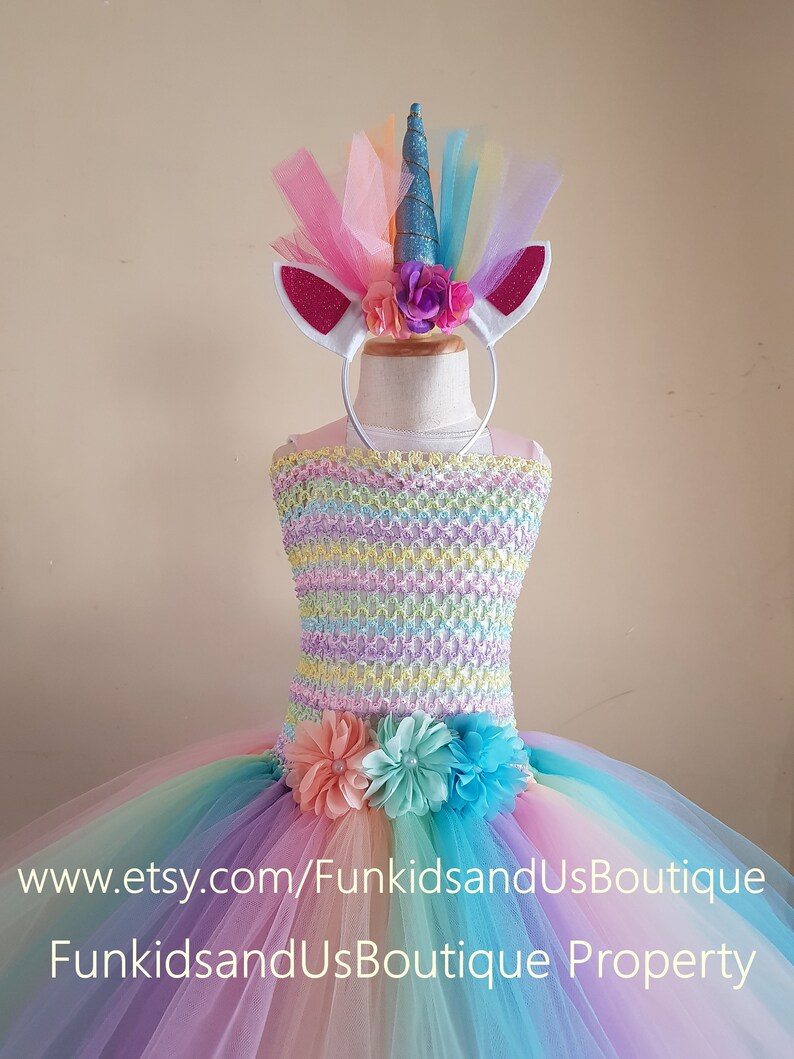 Pastel Unicorn Tutu Dress Unicorn Birthday Dress Etsy