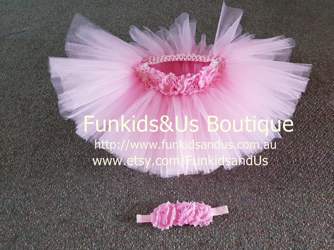 Pink First Baby Tutu Skirt Pink Tutu Skirt With Matching Headband Ballerina Tutu Etsy