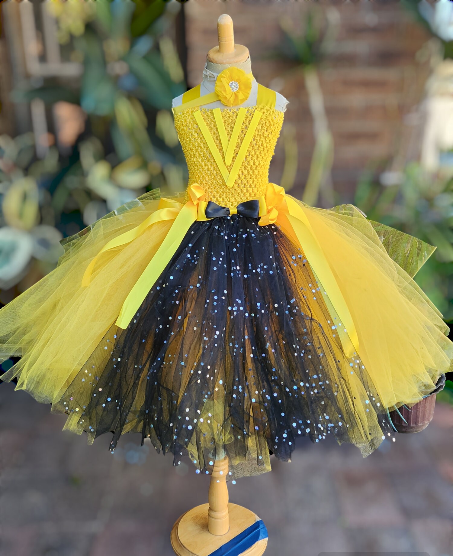 Black and yellow tutu skirt 2025