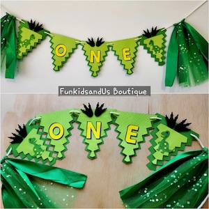 Dinosaur Birthday Banner: Personalized First Birthday, High Chair Decor