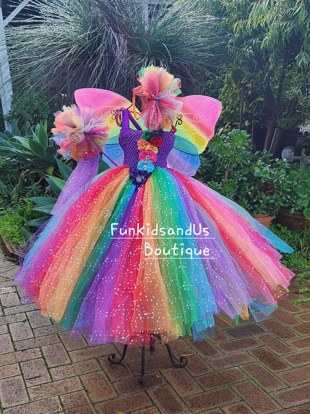 Rainbow Tutu Dress: Sparkle Fairy Costume Outfit - Etsy