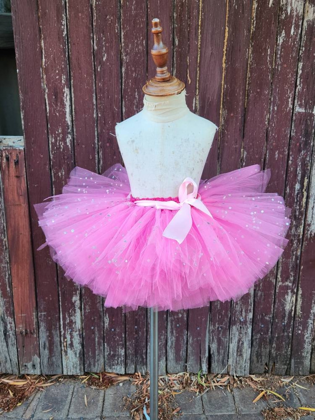 Bow Belt Pink Tutu Skirt Belt Lined Pink Tulle Skirt On Sale