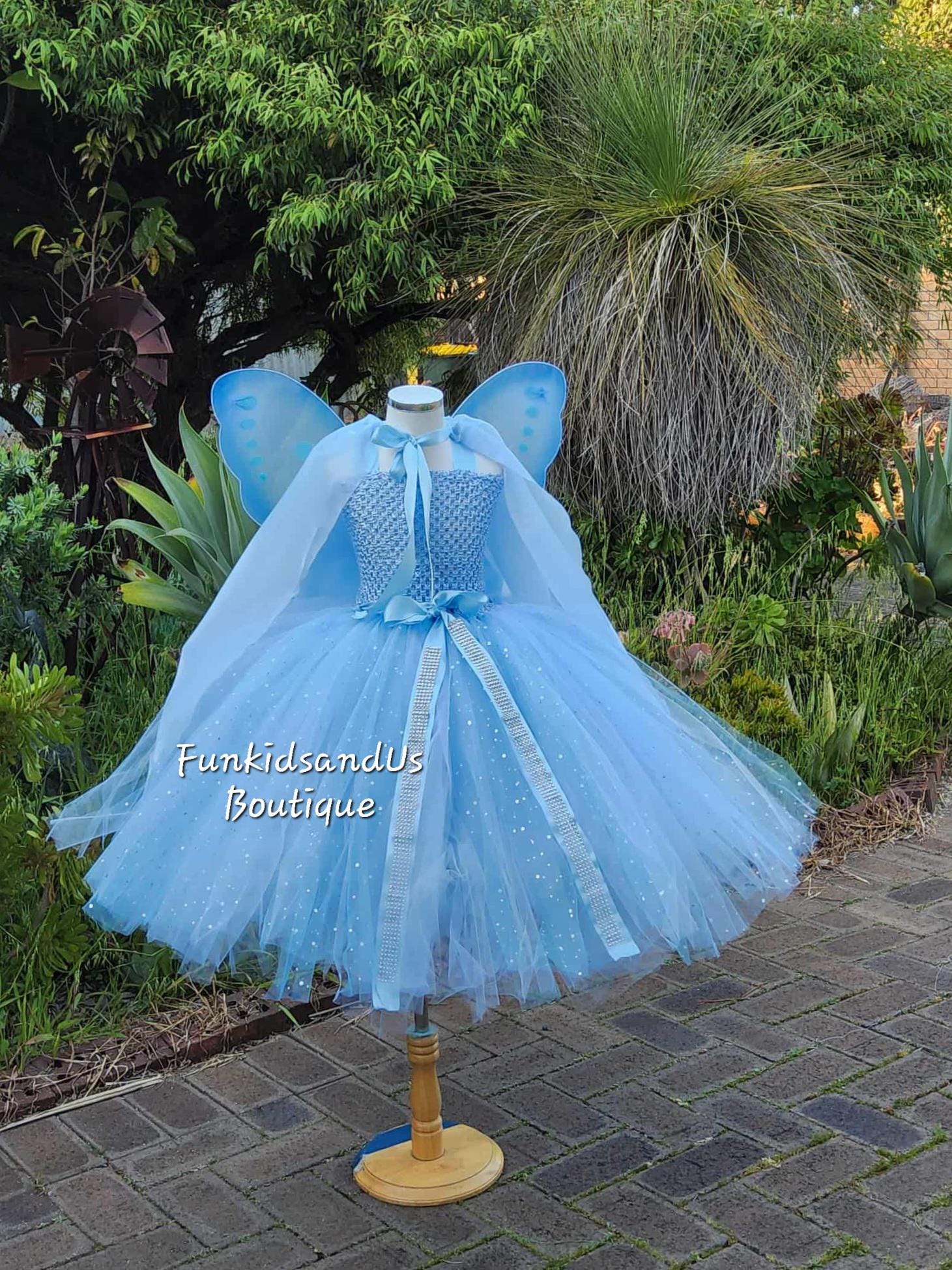 princess polly baby blue dress elf dress sold on Temu United States main image 0