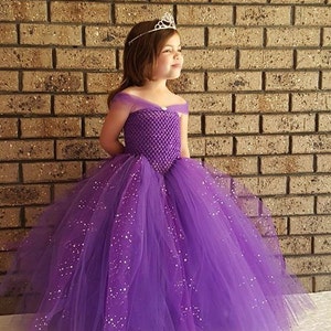 Purple Tutu Dress -Princess Dress-  Stunning Princess Purple  tutu dress - purple tutu for baby toddler kids