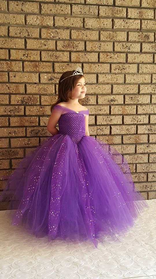 Purple Gown Tutu Dress princess Dress Stunning Princess Purple