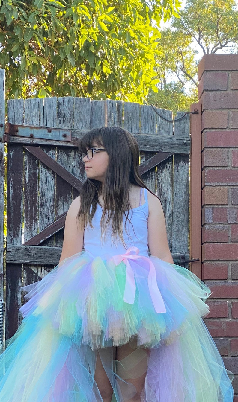 photography High Low Tutu skirt-Pastel Skirt flower girl outfit Pastel High low tutu for Infants