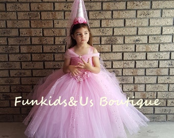 Pink  tutu Dress - Pony Theme tutu Dress-  Unicorn party Dress with horn Headband