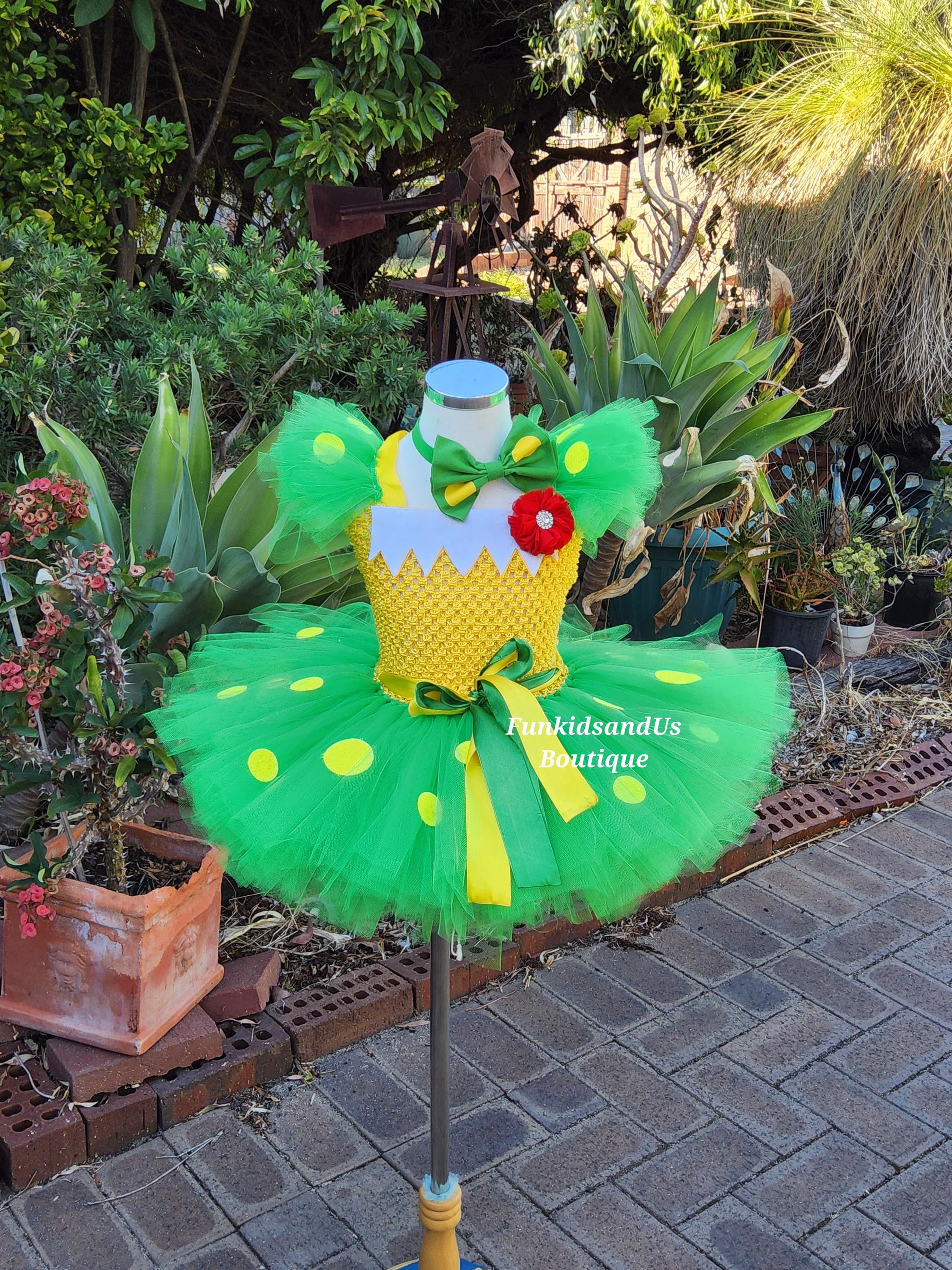 green dinosaur dress Green Dinosaur Tutu Dress: Toddler Dino Costume With Detachable Tail